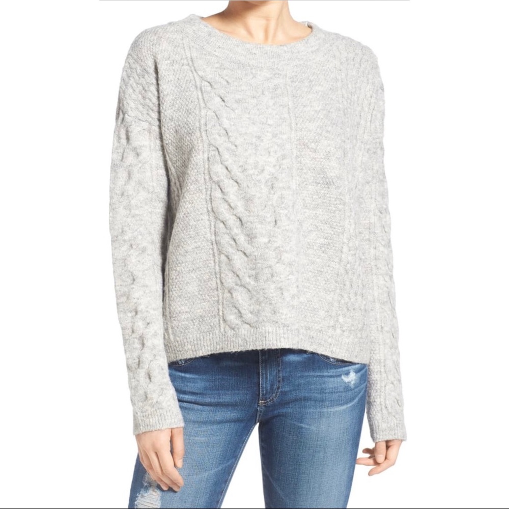 Sam Edelman gray cropped sweater